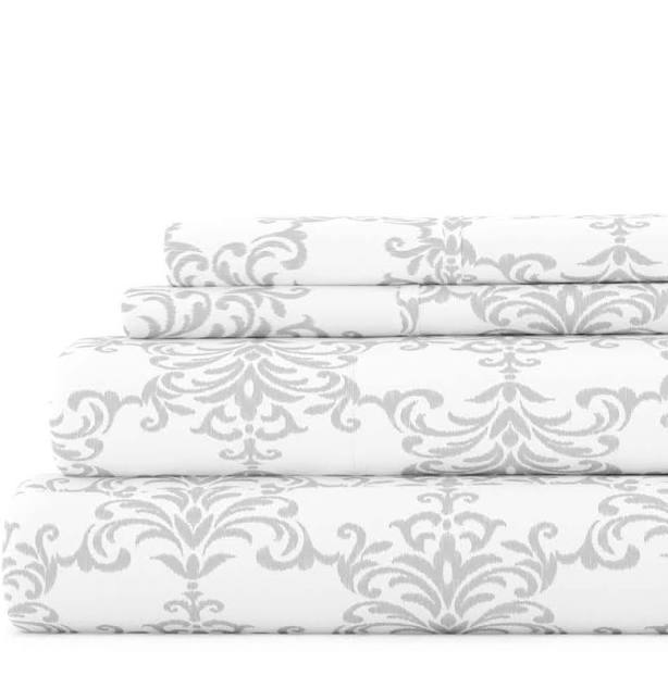 Becky Cameron Premium Ultra Soft Bouquet Pattern 4-Piece Sheet Set