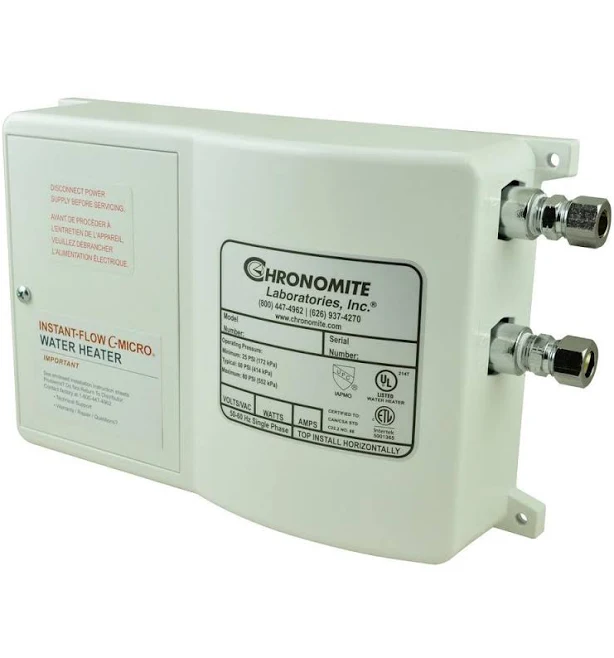 Chronomite Labs Electric Tankless Water Heater SR-20L/120 HTR-I - 10