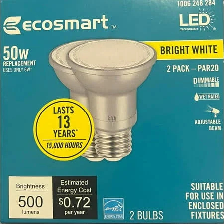 EcoSmart 60-Watt Equivalent Dimmable Clear Glass Filament LED Light Bulb (4-Pack) - 4