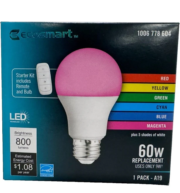 EcoSmart 60-Watt Equivalent Dimmable LED Light Bulb (4-Pack) - 8