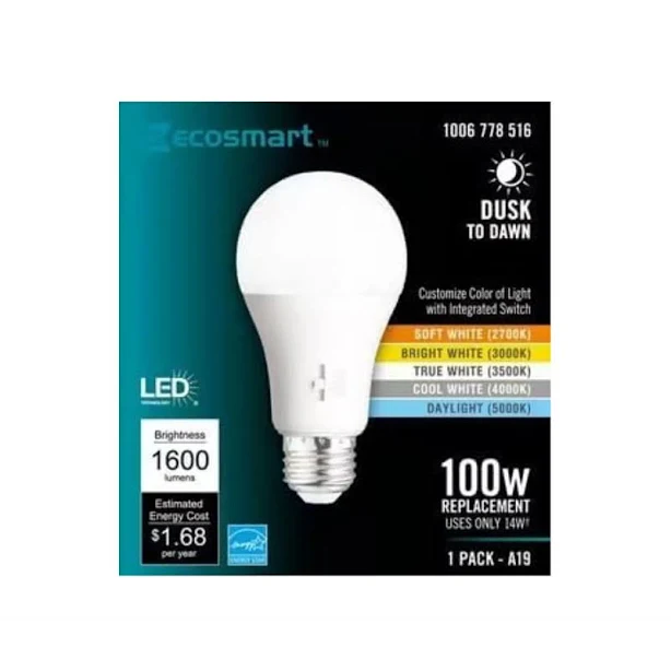 EcoSmart 60-Watt Equivalent Dimmable LED Light Bulb (4-Pack) - 6