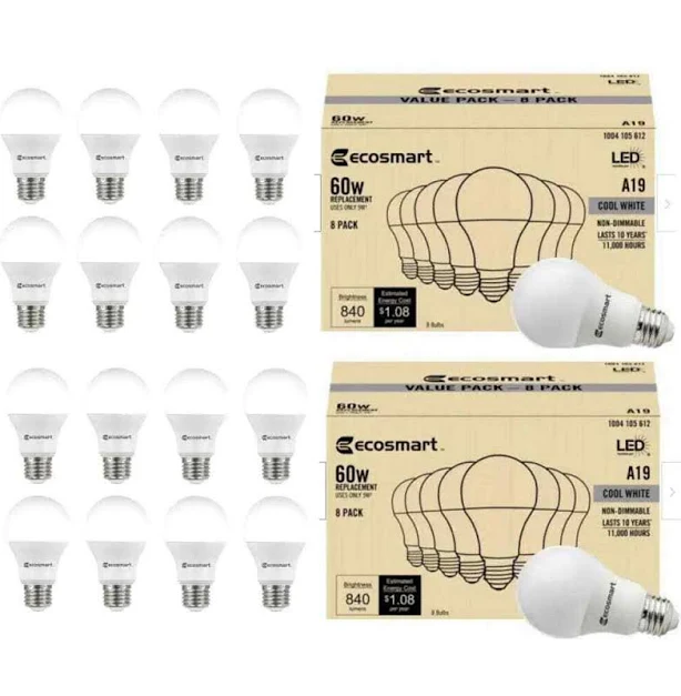 EcoSmart 60-Watt Equivalent Dimmable LED Light Bulb (4-Pack) - 9