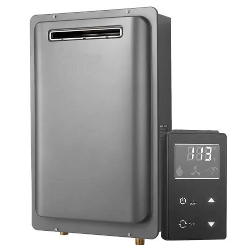 High Efficiency 191,000 BTU Outdoor 8 Gallon Gas Tankless Hot Water Heater Silver Gray JSW56-30L-A High Efficiency 191,000 BTU Outdoor 8 Gallon Gas Tankless Hot Water Heater Silver Gray JSW56-30L-A - State-water-heaters Tankless Water Heater