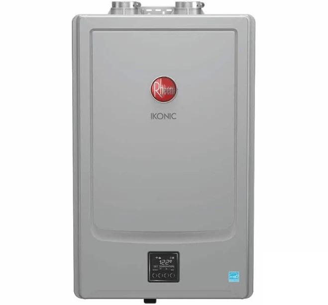 Rheem IKONIC 8.4 GPM Smart Super High Efficiency Indoor or Outdoor Natural Gas Tankless Water Heater Rheem IKONIC 8.4 GPM Smart Super High Efficiency Indoor or Outdoor Natural Gas Tankless Water Heater - Rheem Tankless Water Heater