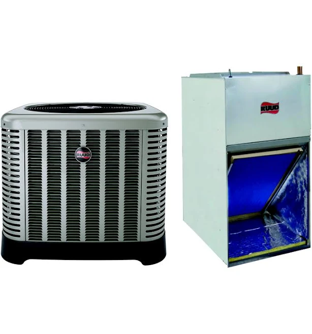 Ruud Endeavor by Rheem 1.5 Ton 14.8 SEER2 R-454B 75,000 BTU 80% AFUE Gas System (Upflow) RA14AY18AJ1NA - RCFY2417STANM - R801T0754A17UHSNAS - 4