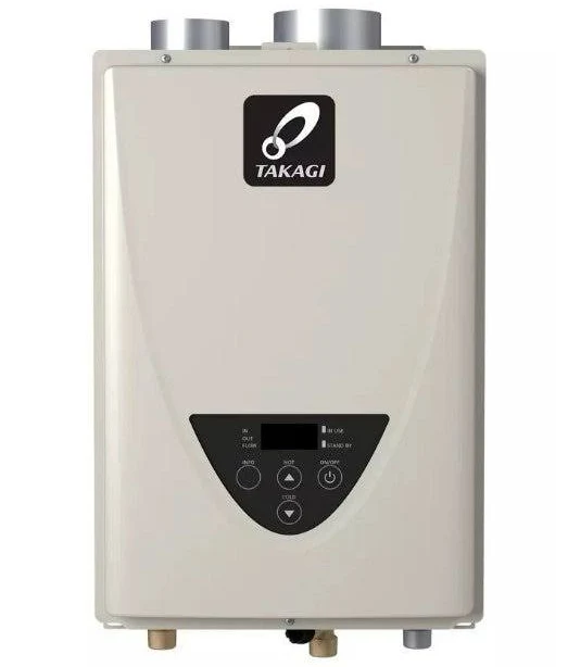 Takagi 100227715 200 Tankless Water Heater, Liquid Propane/Natural Gas Fuel, 190000 Btu/hr Heating, Indoor/Outdoor: Outdoor, Non-Condensing, 8 gpm Takagi 100227715 200 Tankless Water Heater, Liquid Propane/Natural Gas Fuel, 190000 Btu/hr Heating, Indoor/Outdoor: Outdoor, Non-Condensing, 8 gpm - Takagi Tankless Water Heater