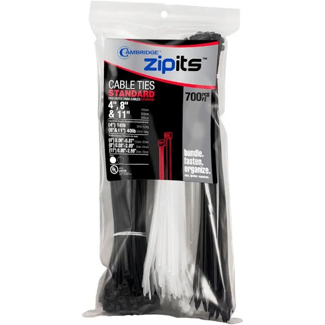 ZIP-ITS Mini & Intermediate Cable Tie Assortment